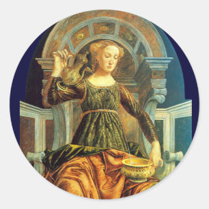 ADESIVO REDONDO ARMAZENAMENTO ANTIQUANTO À RENISSÂNCIA ALVO 14 TEM