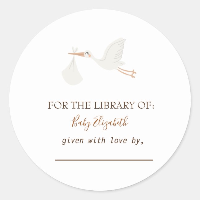 Adesivo Redondo Armazenamento de Cuta Adorável (Frente)