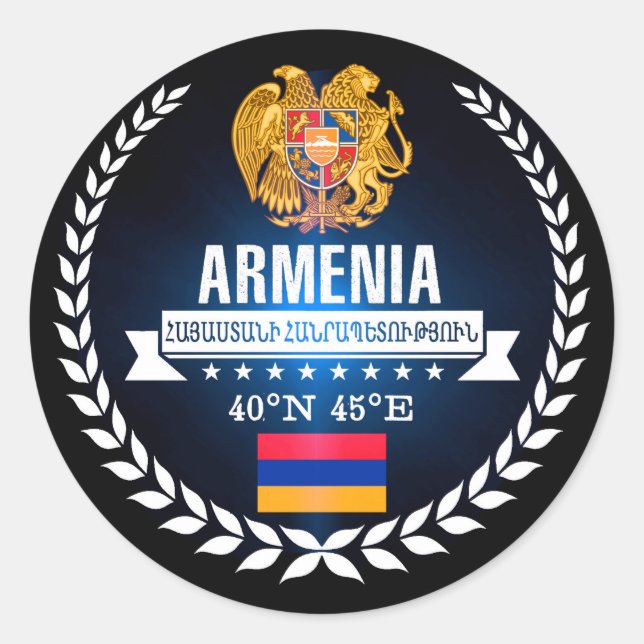 Adesivo Redondo Armênia (Frente)