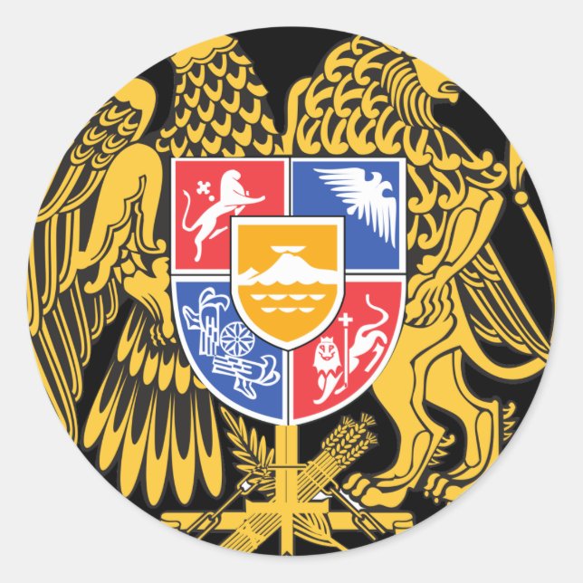 Adesivo Redondo armenia emblem (Frente)