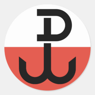 Adesivo Redondo Armia Krajowa Flag