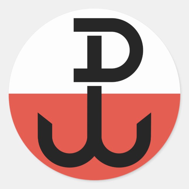 Adesivo Redondo Armia Krajowa Flag (Frente)