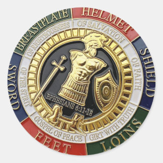 Adesivo Redondo Armor De Deus Blindagem De Faith Ephesianos