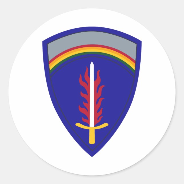 Adesivo Redondo Army Europe USAREUR (Frente)