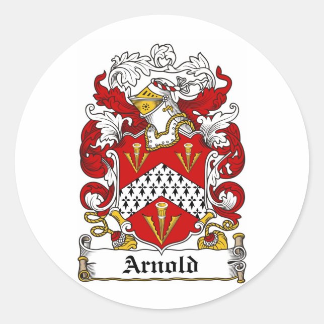ADESIVO REDONDO ARNOLD FAMILY CREST - ARNOLD CASACO DE BRAÇOS (Frente)