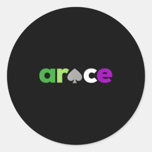 Adesivo Redondo Aro Ace Pride Spade, Lgbt Aroace, Lgbtq Aromântico