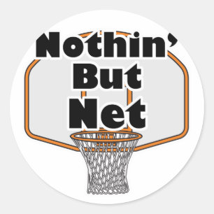 Adesivo Redondo aro de basquete nothin but net