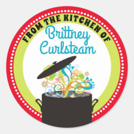 Adesivo Redondo Aromas picantes personalizados da cozinha de