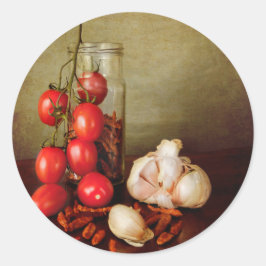 Adesivo Redondo Aromas Vintage mediterrânicos