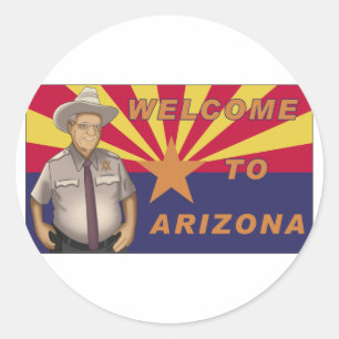 Adesivo Redondo Arpaio: Boa vinda à arizona