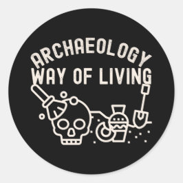 Adesivo Redondo Arqueologia - Modo de Viver, Ditado de Arqueologia