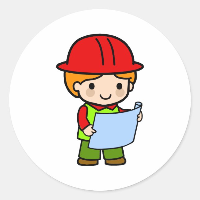 Adesivo Redondo Arquiteto 2 (Frente)