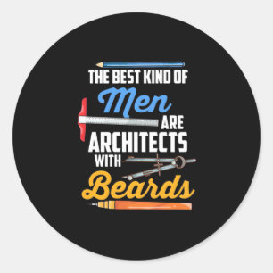 Adesivo Redondo Arquitetos masculinos com barbas