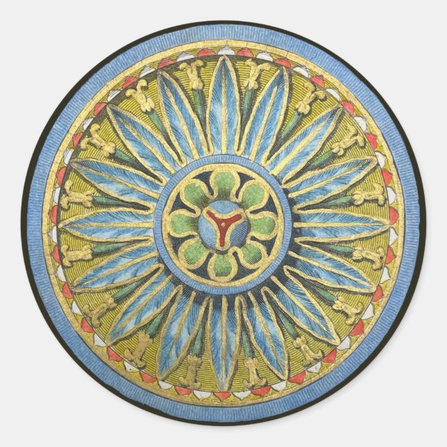 Adesivo Redondo Arquitetura Antiquada N. º 2 (Frente)