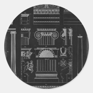 Adesivo Redondo Arquitetura gráfica IV