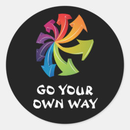 Adesivo Redondo Arranhões Arco-Íris - Faça o seu próprio caminho