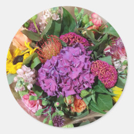 Adesivo Redondo Arranjo Floral