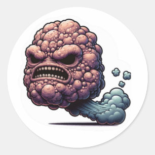 Adesivo Redondo Arranjo para Arranjo Comicamente Furioso