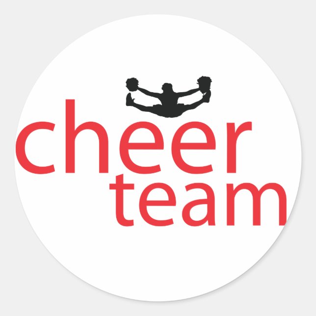 Adesivo Redondo Arranque da Equipe do Cheerleader (Frente)