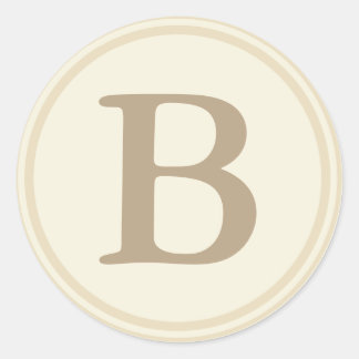 Adesivo Redondo Arredondar selos de envelopes com monograma - Crem