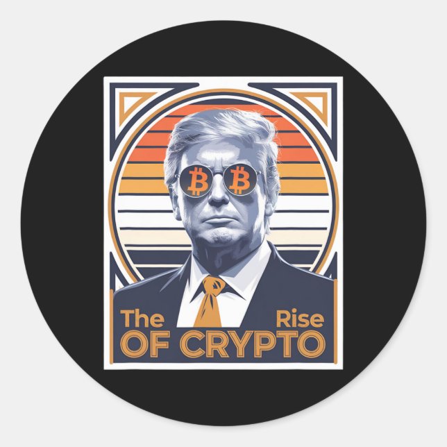 Adesivo Redondo Arrepio Sarcástico Aumento Da Cripto Bitmoney Mint (Frente)