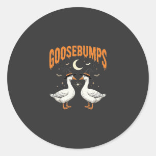 Adesivo Redondo Arrepios de Bruxas de Ganso de Halloween Design Ve