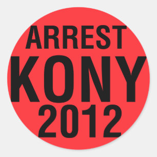 Adesivo Redondo Arrest KONY 2012 round Sticker