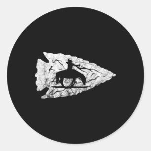 Adesivo Redondo Arrohead caçando relic Hunter Nativo Americano