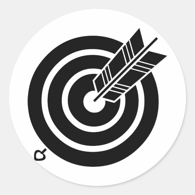 Adesivo Redondo Arrow hit a round target (Frente)