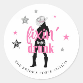 Adesivo Redondo Arrumando a Despedida de Solteira Disco ID925