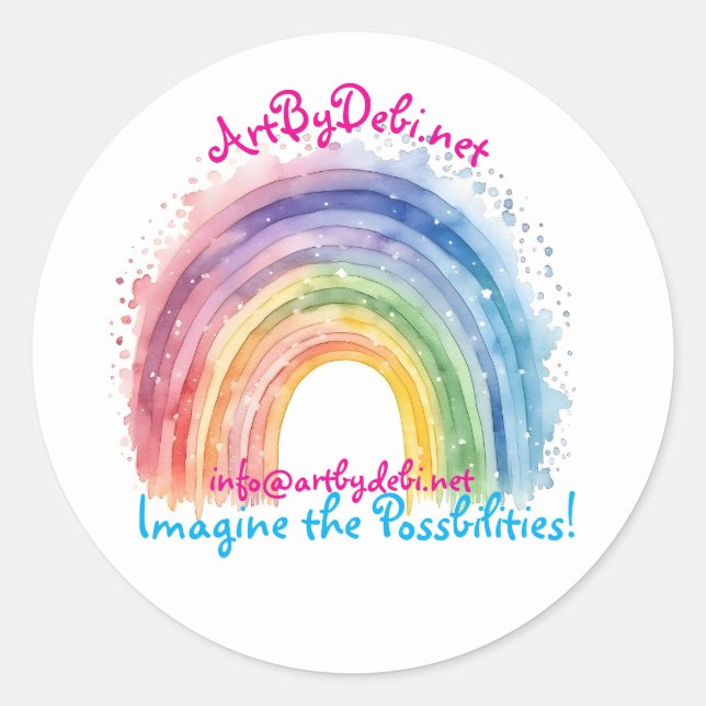 Adesivo Redondo Art By Debi, Sticker (Frente)