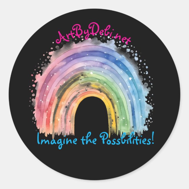 Adesivo Redondo Art By Debi, Sticker (Frente)