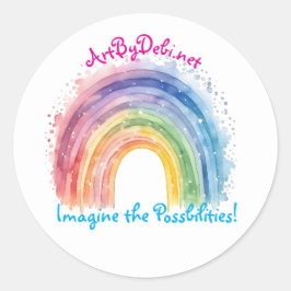 Adesivo Redondo Art By Debi, Sticker