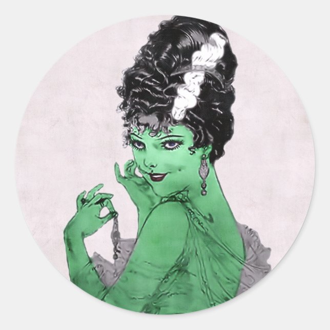 Adesivo Redondo Art Deco Bride Sticker (Frente)