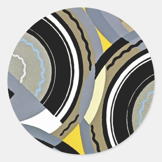 Adesivo Redondo Art Deco Design nº 2 em Emporio Moffa (Frente)