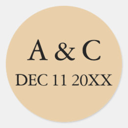 Adesivo Redondo Art Deco Elegant Wedding