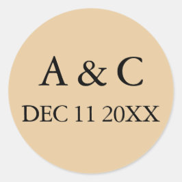 Adesivo Redondo Art Deco Elegant Wedding