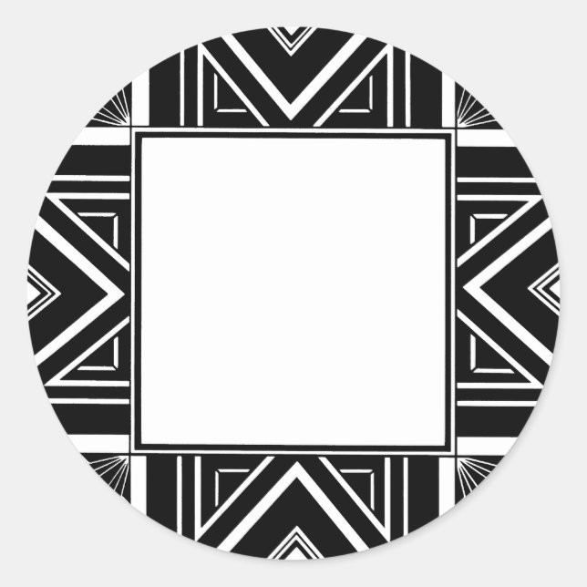 Adesivo Redondo Art Deco Geo (Frente)