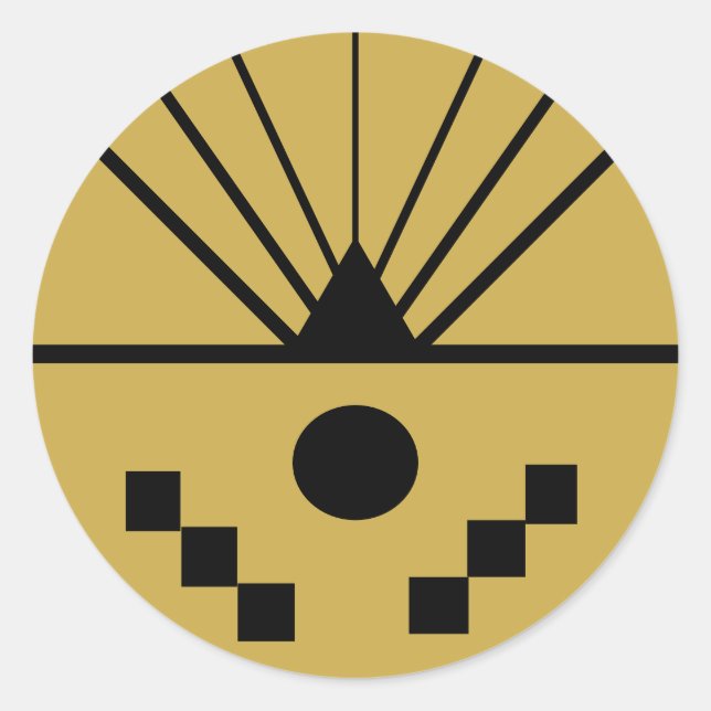 Adesivo Redondo Art Deco Sunrise (Frente)