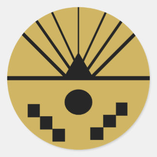 Adesivo Redondo Art Deco Sunrise