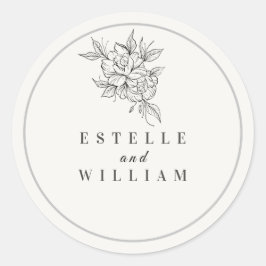 Adesivo Redondo Art Deco Wedding Small Round Sticker | Elegant