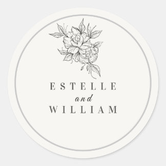 Adesivo Redondo Art Deco Wedding Small Round Sticker | Elegant 