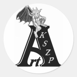 Adesivo Redondo Art KSZP Logotipo mit Golem Gargoyle