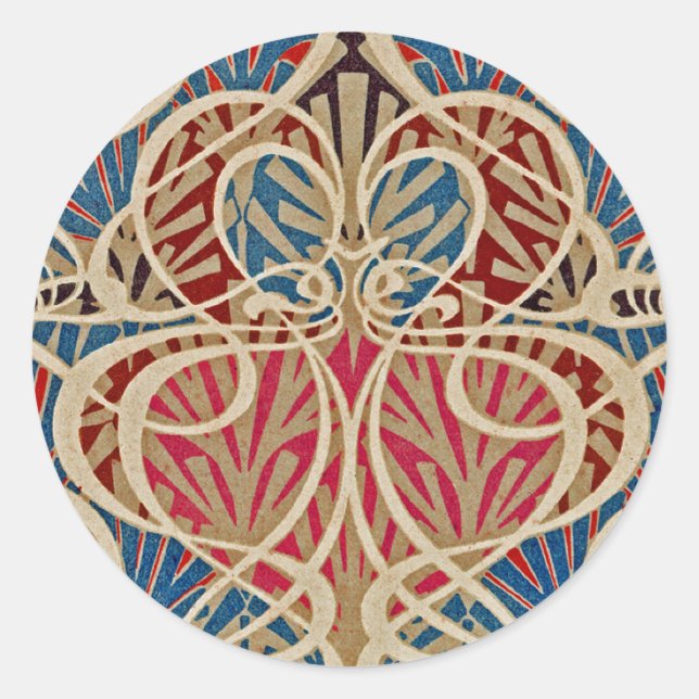 Adesivo Redondo Art Nouveau Design nº 10 em Emporio Moffa (Frente)