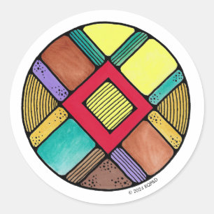 Adesivo Redondo Art Nouveau Rune Ingwaz - TERRA MAGIC