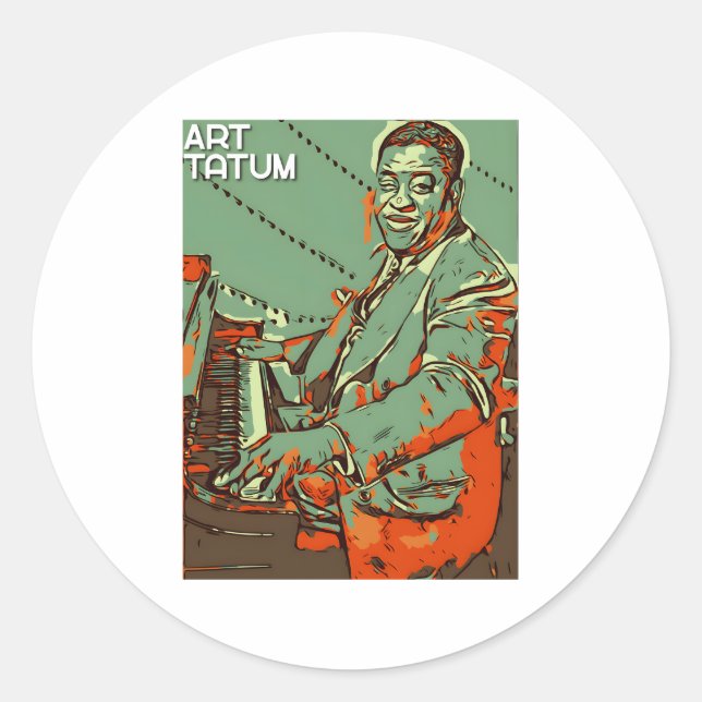 Adesivo Redondo Art Tatum (Frente)
