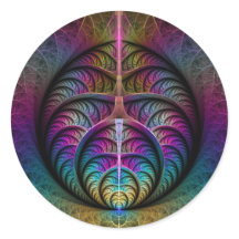 Arte abstrata fractal colorida e alucinante