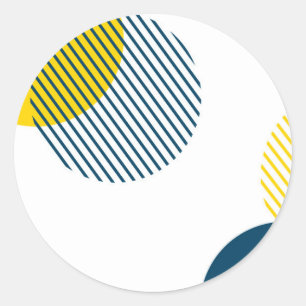 Adesivo Redondo Arte abstrato moderna, simples, mínima, urbana mo