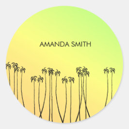 Adesivo Redondo Arte Africana, Caso de Verão Tropical - Mate iPhon