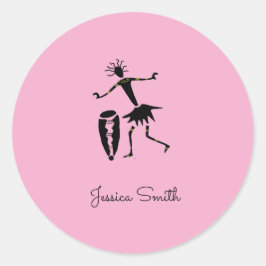 Adesivo Redondo Arte Africana, Dança Inspiradora